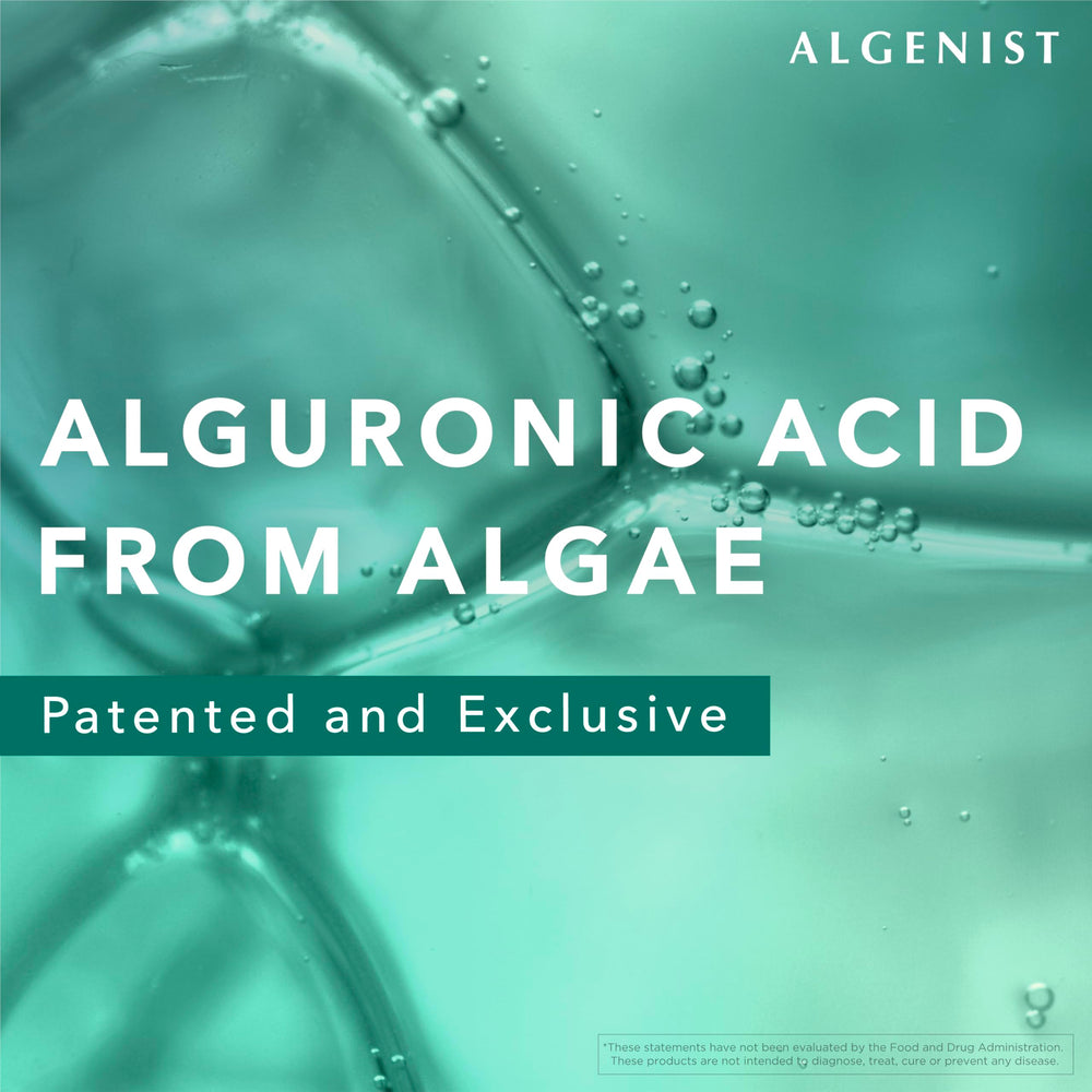 Algenist GENIUS Sleeping Collagen Night Cream packaging emphasizing sustainable skincare