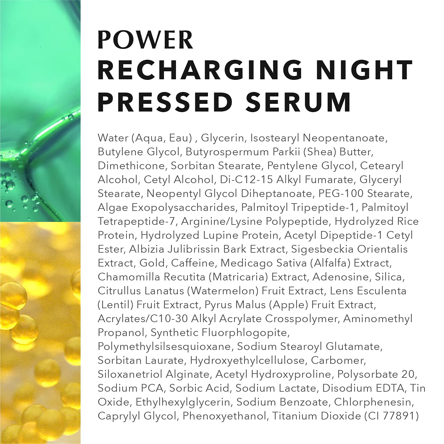 Algenist Power Recharging Night Pressed Serum morning glow after overnight use