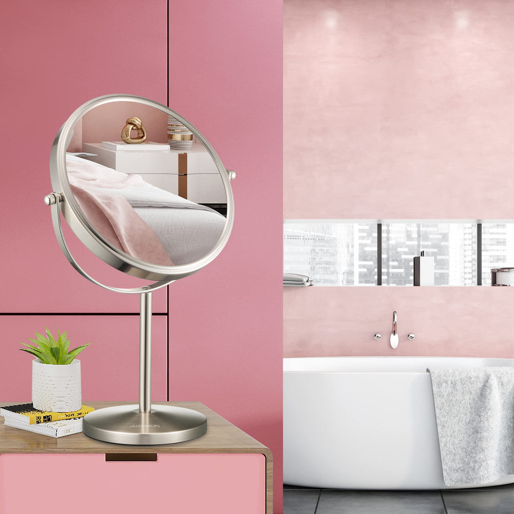 ALHAKIN desk setup mirror fits compact spaces for cosmetics organization