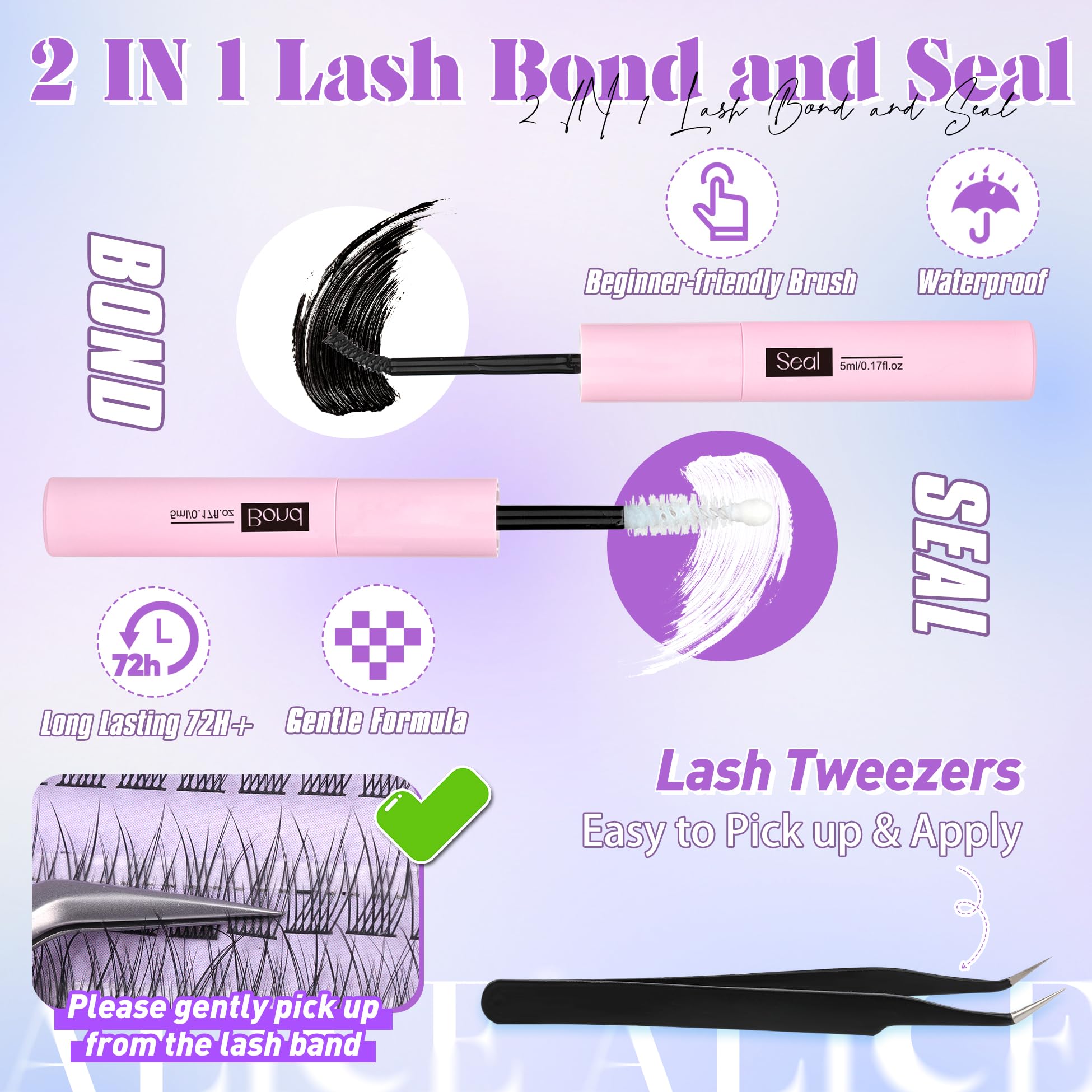 ALICE 270pcs lash clusters assortment spread for customizable looks