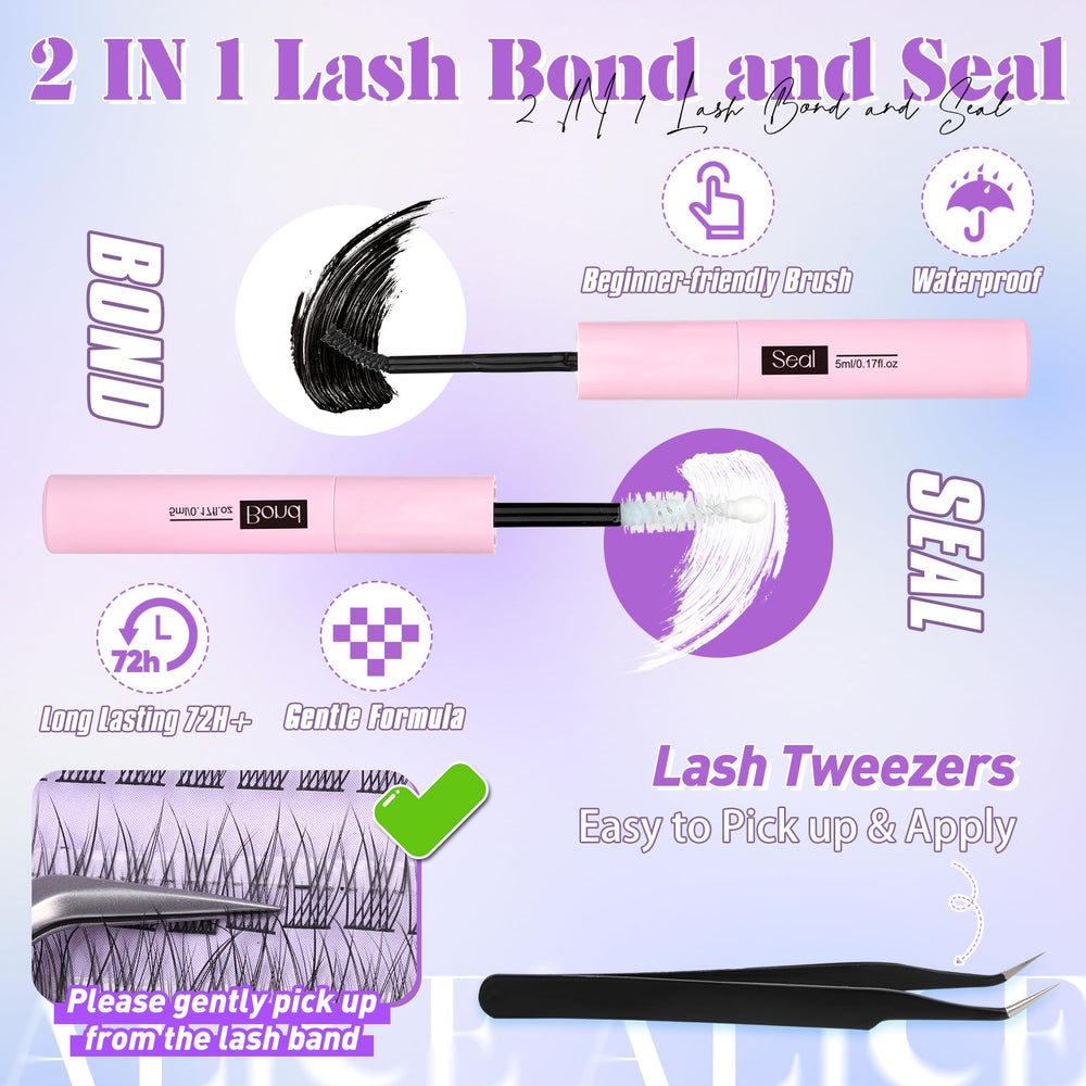 ALICE 270pcs lash clusters assortment spread for customizable looks