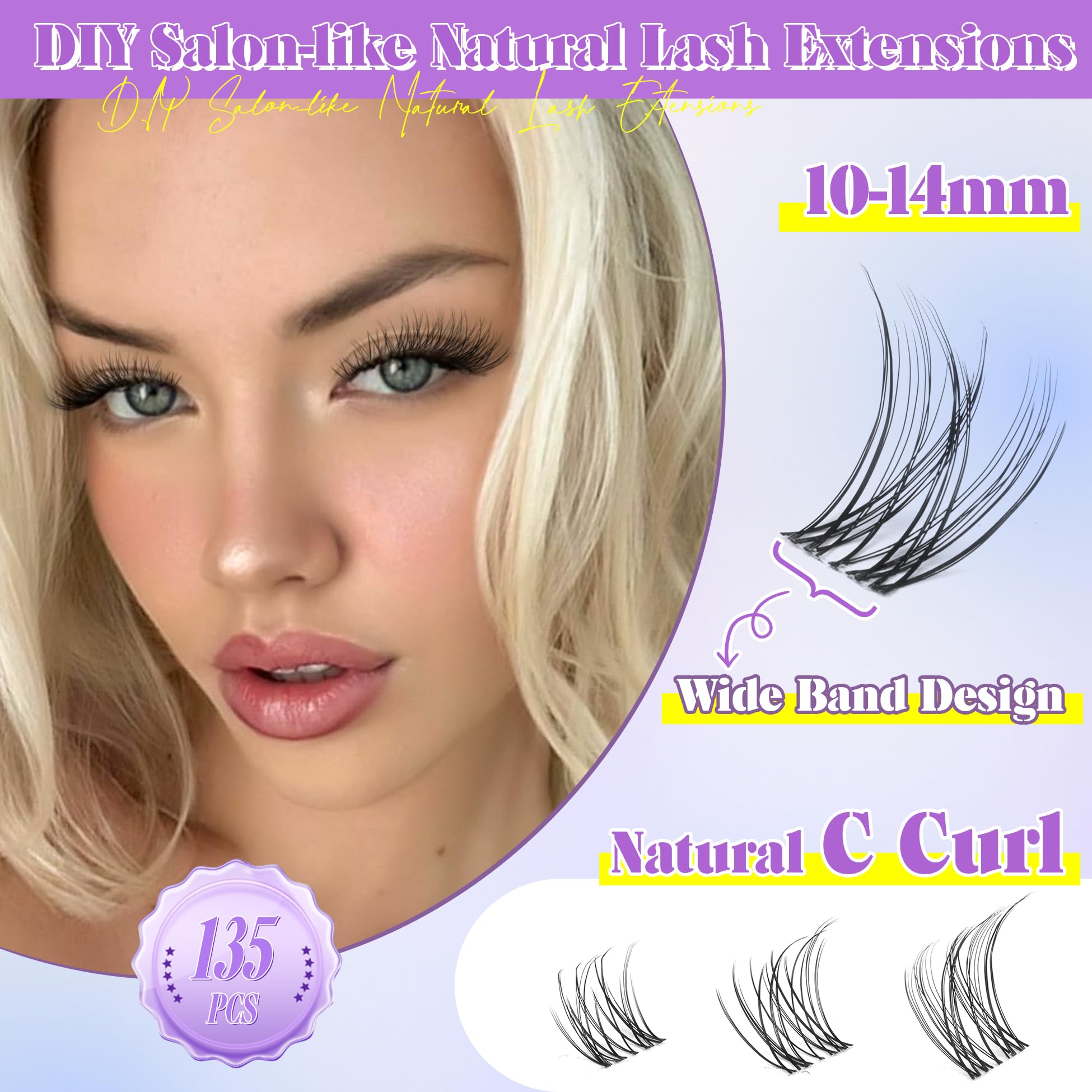 ALICE clear-band lashes blend invisibly for natural enhancement.