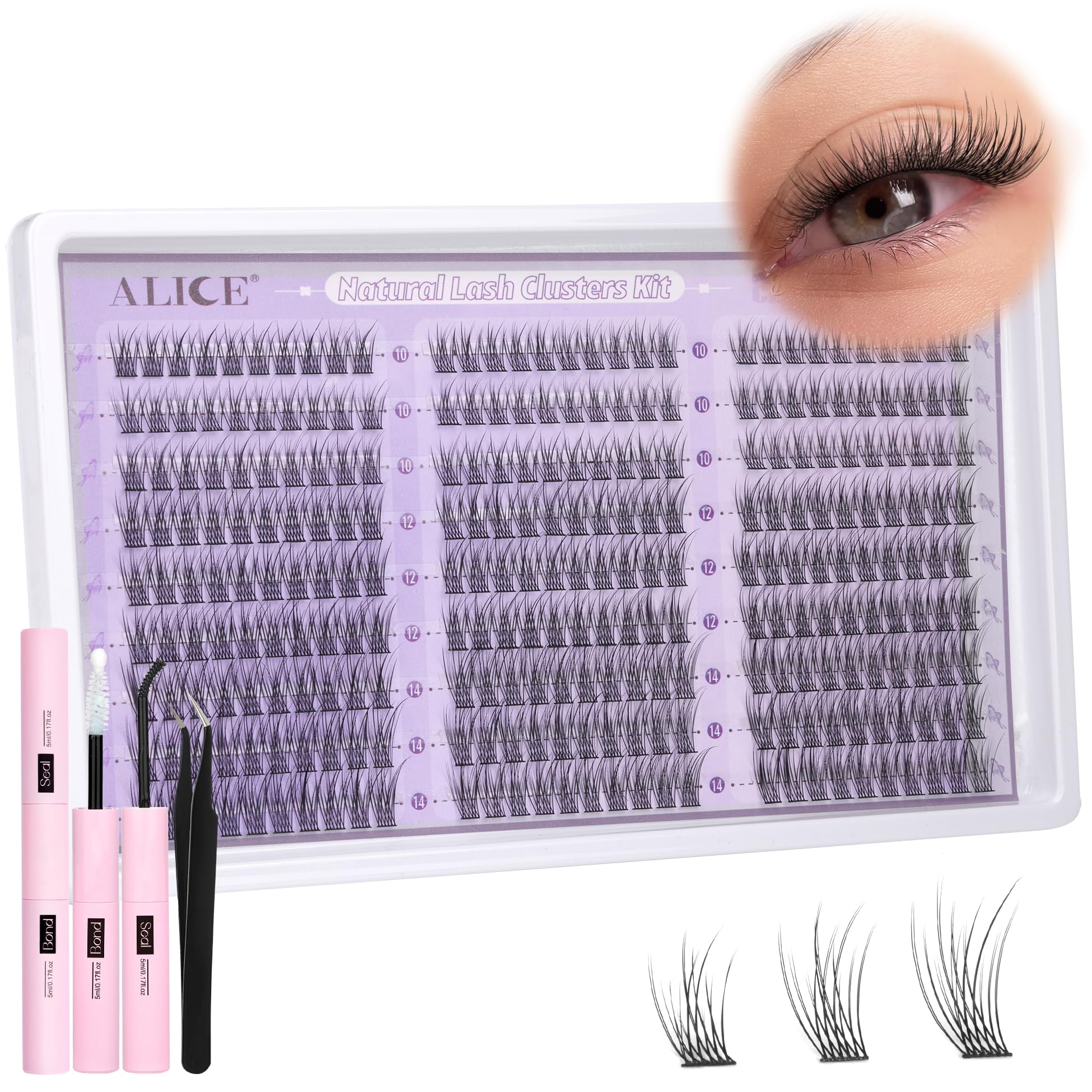 ALICE close-up wispy finish on natural lashes