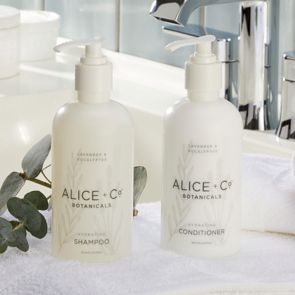 Alice + Co. stimulating scent lavender eucalyptus evokes spa-like aromatherapy during wash.