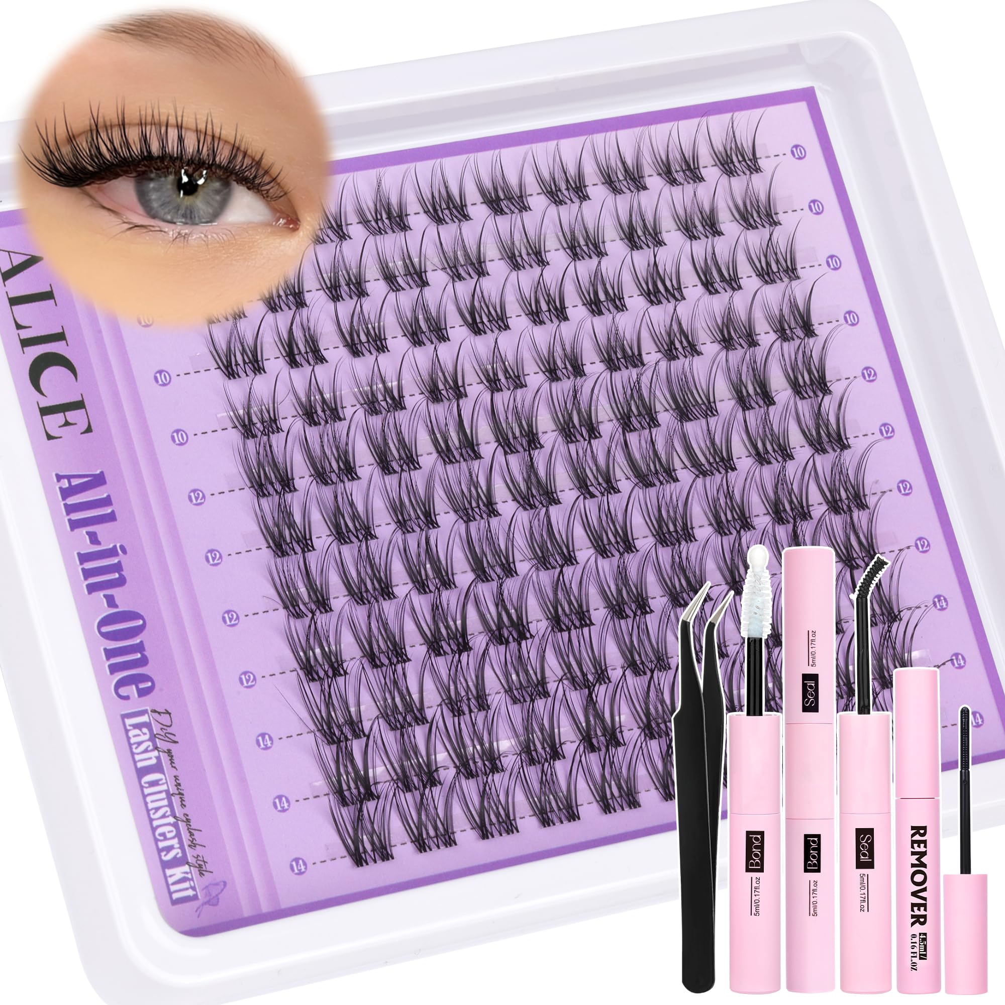 ALICE DIY glam steps image for at-home lash styling.