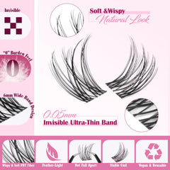 ALICE Lash Clusters Kit waterproof bond and seal enable up to seven-day wear.