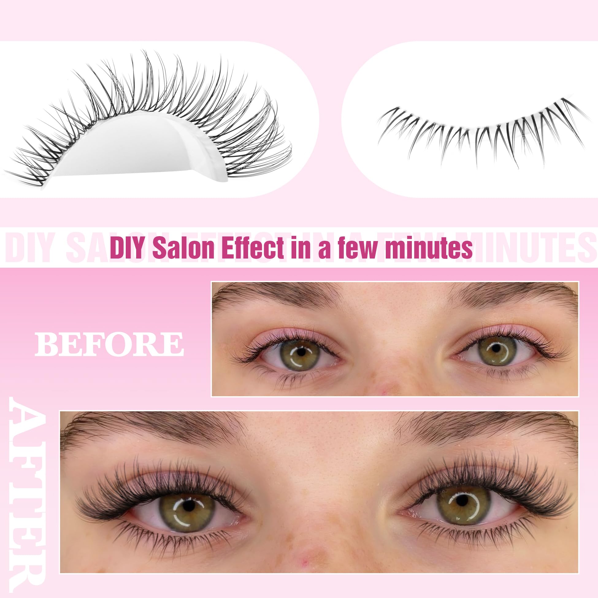 ALICE Lash Clusters Kit mixed lengths support customizable subtle to dramatic looks.