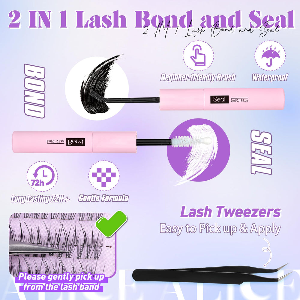 ALICE lash glue bond and seal closeup highlighting strong hold and comfortable wear.