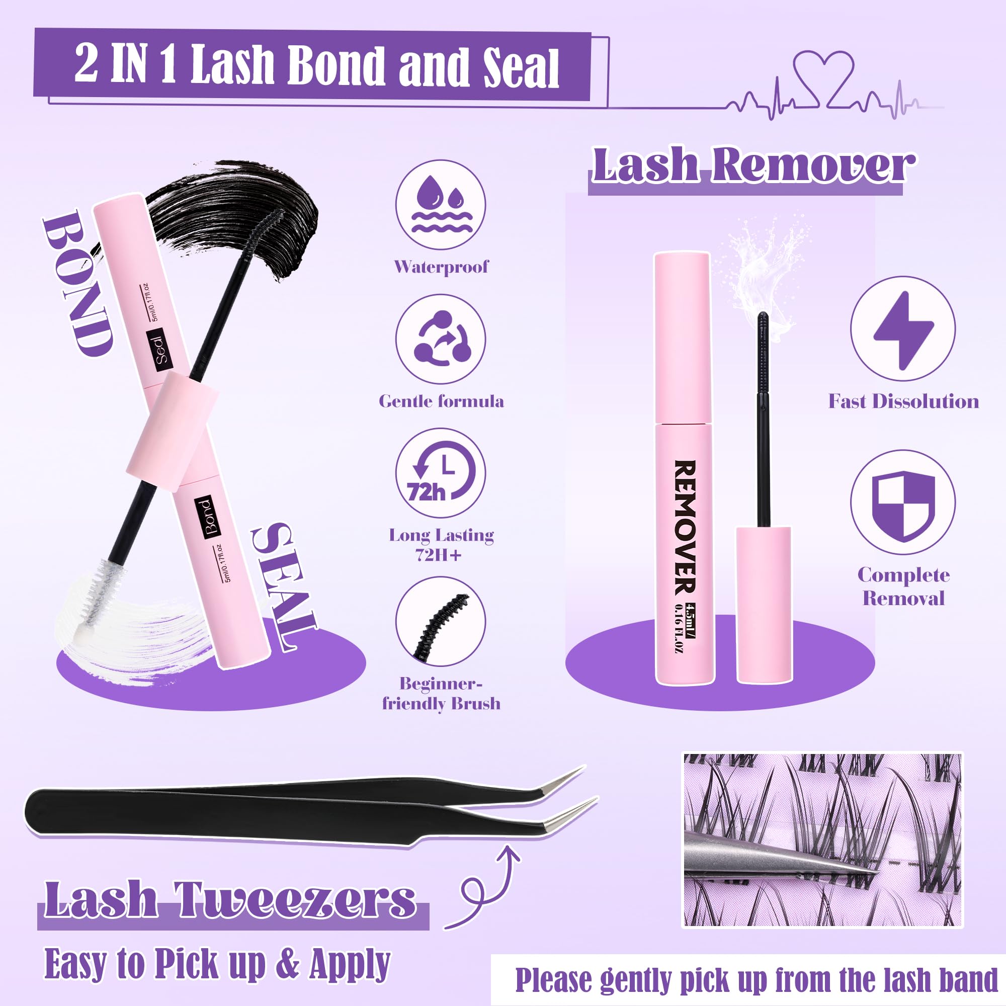 ALICE lash remover for safe, gentle cleanup after wear.