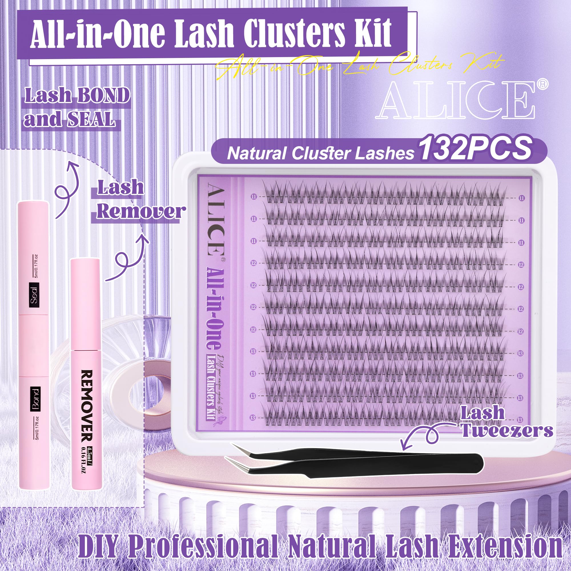 ALICE wispy lash clusters 11-13mm ready for natural or enhanced eyes