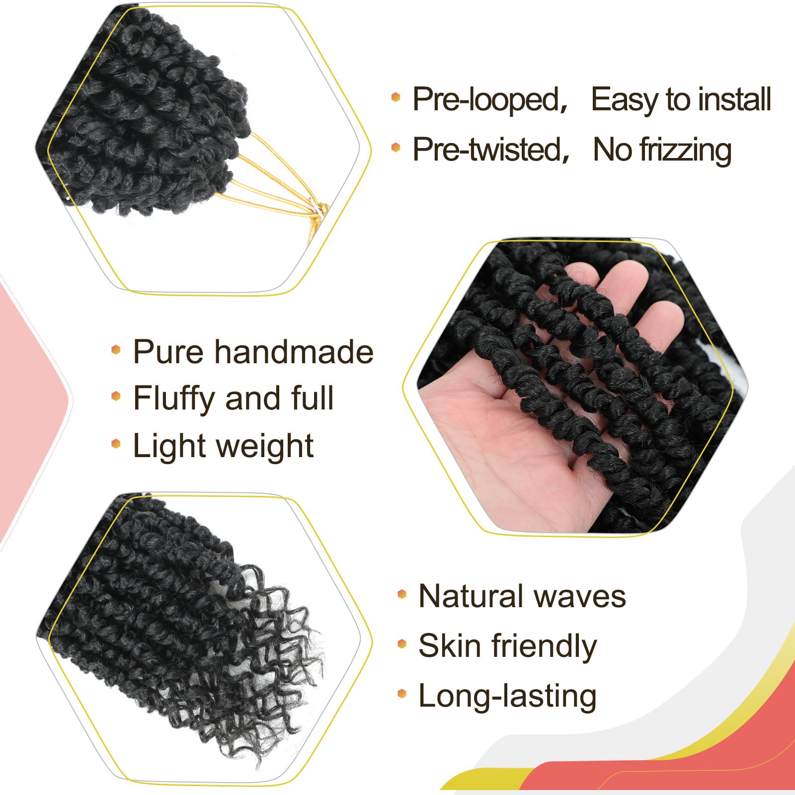 Alicoco Passion Twist hair on head showcases natural movement and fullness.