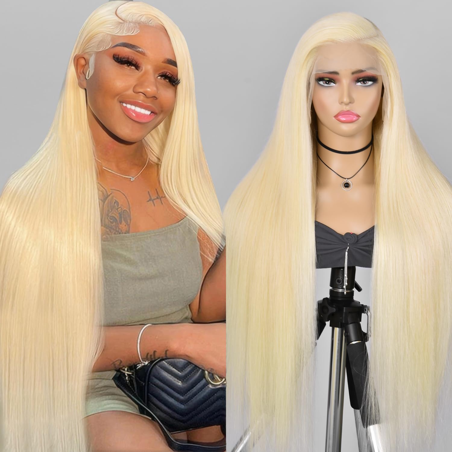 Alididi 613 lace-front wig material shows premium Brazilian virgin hair for versatile styling and longevity.
