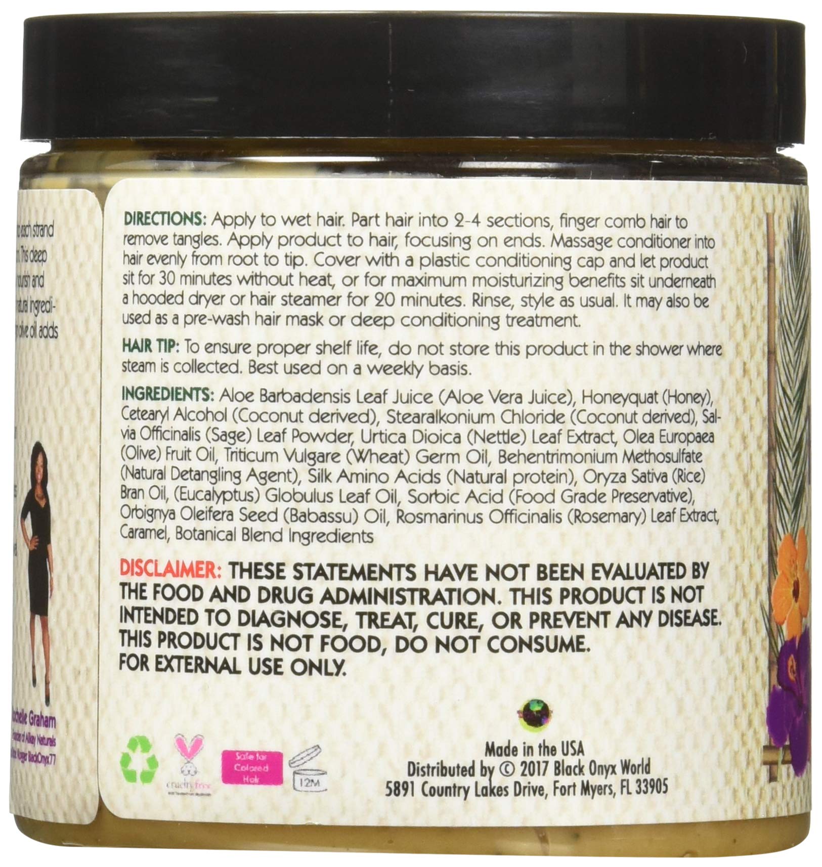 Alikay Naturals Honey and Sage deep conditioner jar closeup with creamy texture for hydration