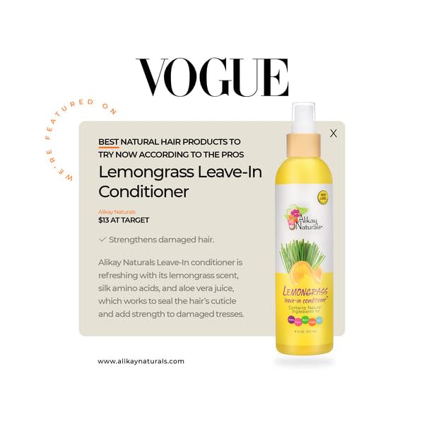 Alikay Naturals Lemongrass Leave-In application on damp hair demo improves manageability.