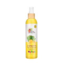 Alikay Naturals Lemongrass Leave-In bottle closeup shows nourishing formula for smoother hair.