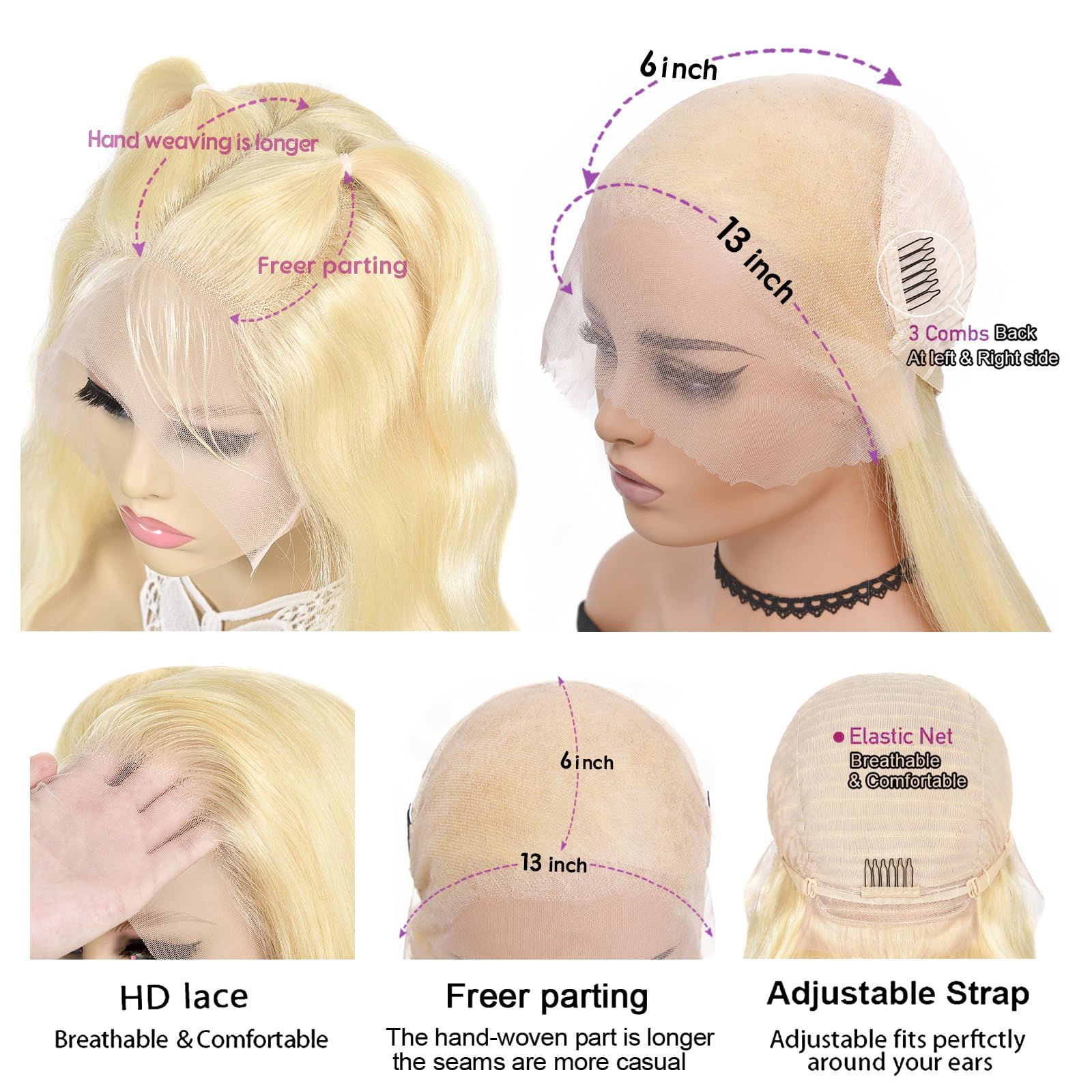 Alipeacock 613 lace-front wig with HD lace skin-matching invisibility