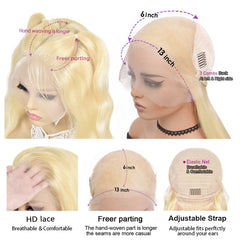 Alipeacock 613 lace-front wig with HD lace skin-matching invisibility