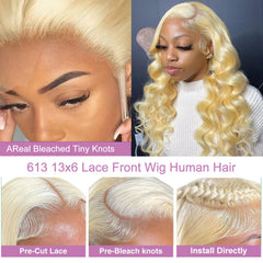 Alipeacock 613 pre-plucked hairline wig with baby hairs for seamless hairline