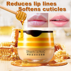 Alisesun honey lip mask jar close-up, smooth hydration from natural honey