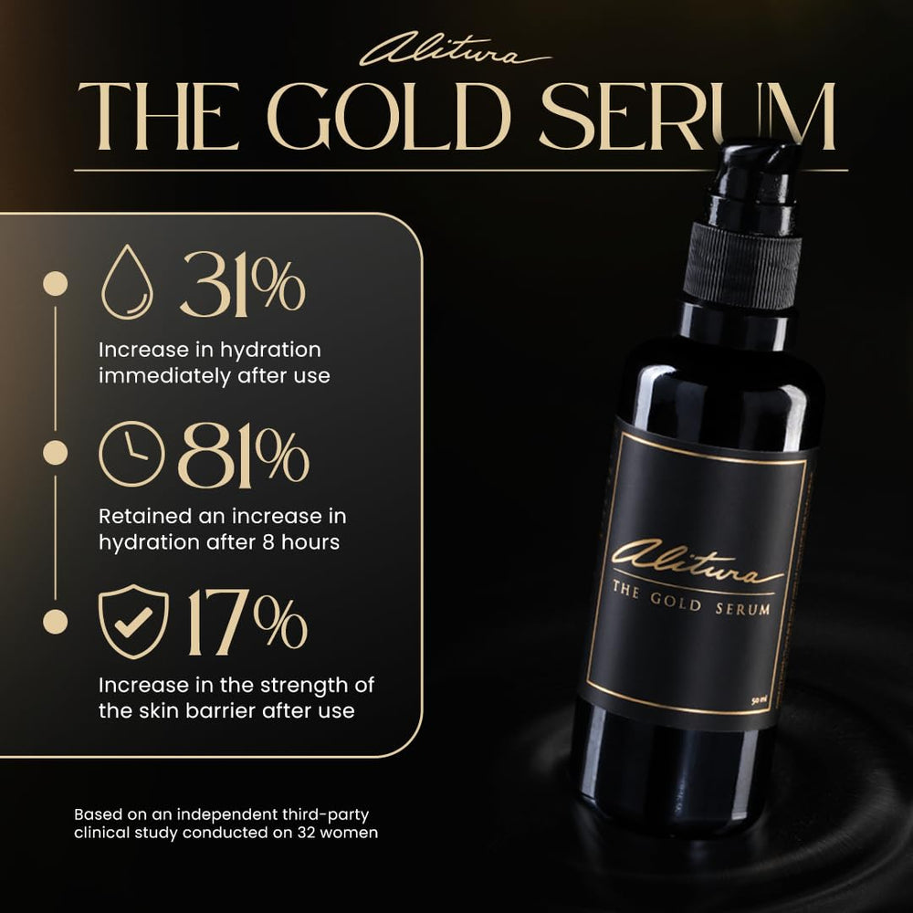 Alitura Gold Serum ingredients highlight GHK-Cu and botanicals for anti-aging care.