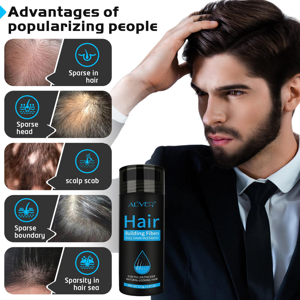 ALIVER Hair Fibers dry hair usage for day-to-night wear