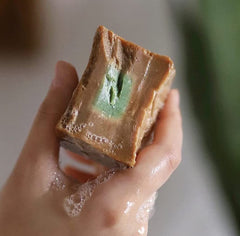 ALKAWTHAR Handmade soap bars cut panels showcase traditional craftsmanship