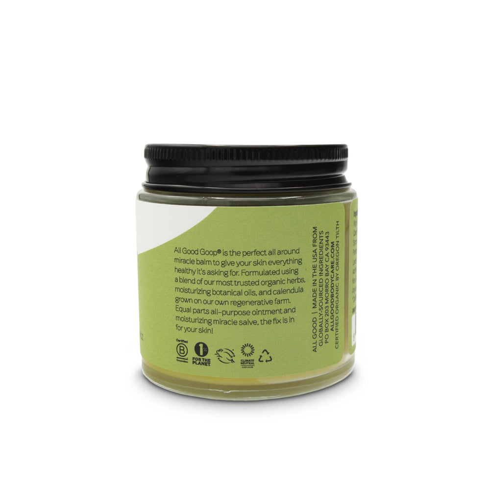 All Good Goop balm suitable for lips and dry areas while traveling.