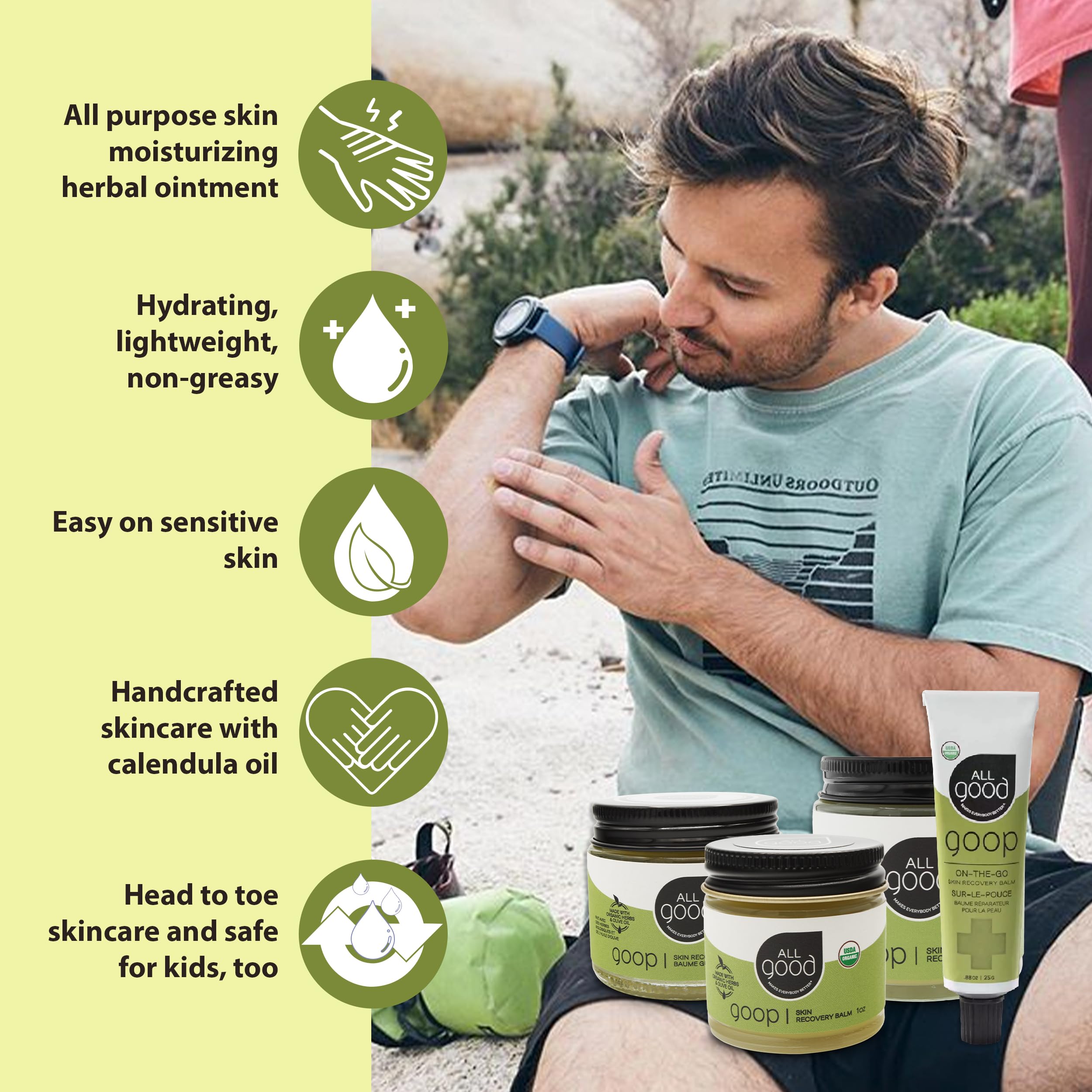All Good Goop for bug bites provides soothing relief during outdoor adventures.