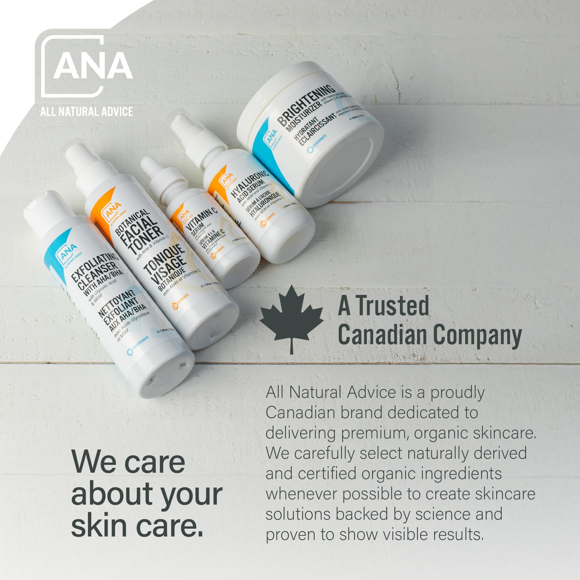 All Natural Advice Vitamin C serum with aloe promotes soothing hydration.