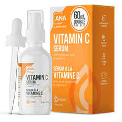 All Natural Advice Vitamin C serum bottle with UV shield preserves potency for fresher results.