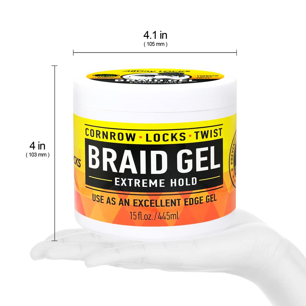 AllDay Locks Braid Gel used with Braid Foam for finishing
