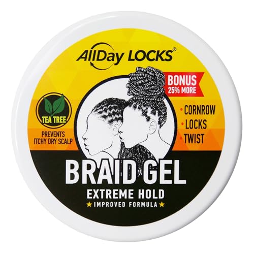 AllDay Locks Braid Gel offers extreme hold for braids and twists without flaking