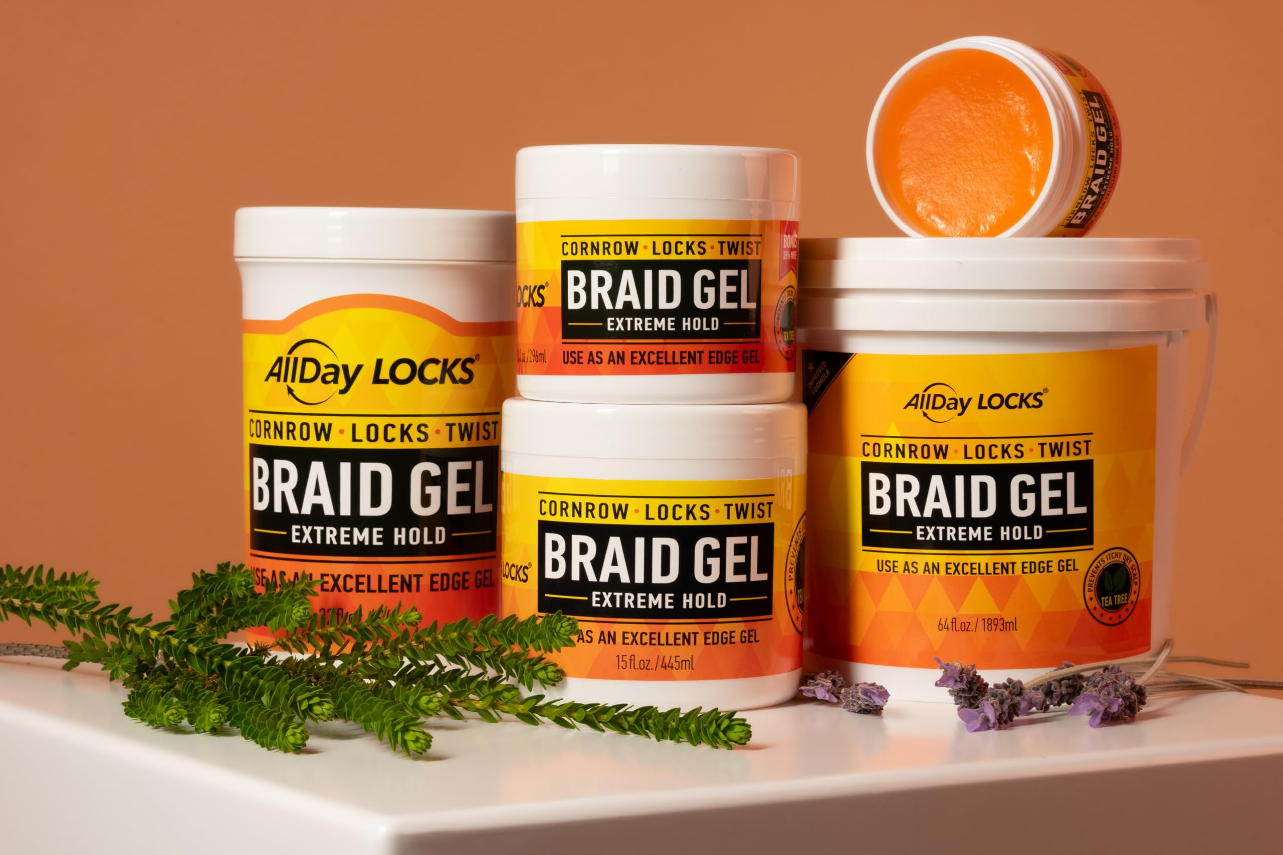 AllDay Locks Braid Gel High Shine Finish adds glossy definition