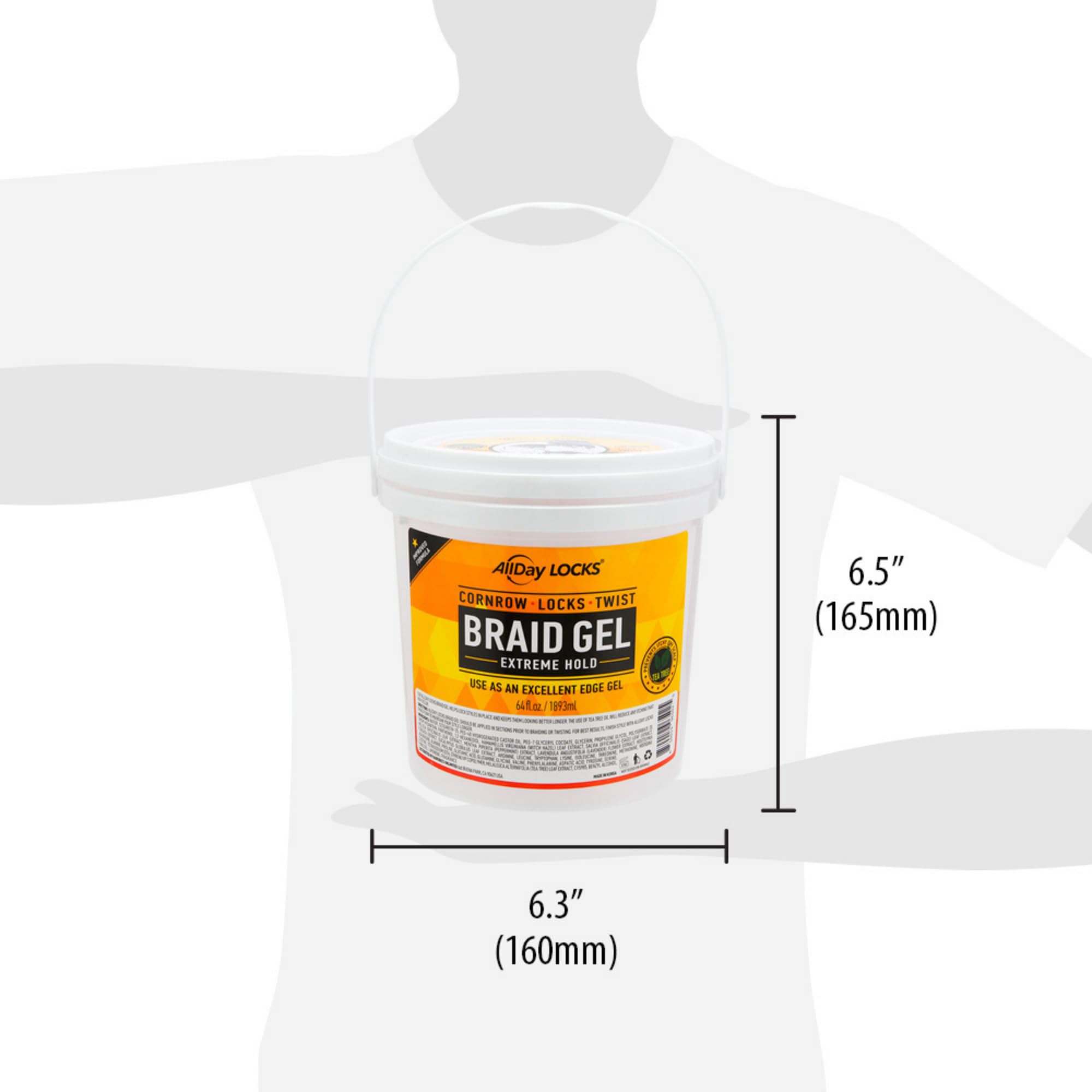 AllDay Locks Braid Gel Use Before Braiding demonstrates prep-ready application