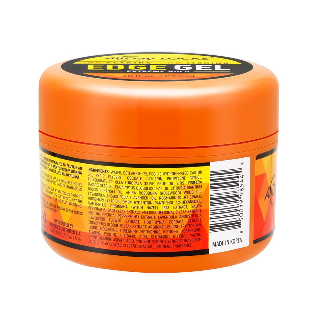 AllDay Locks Edge Gel grape seed oil supports moisture and healthy-feel edges.
