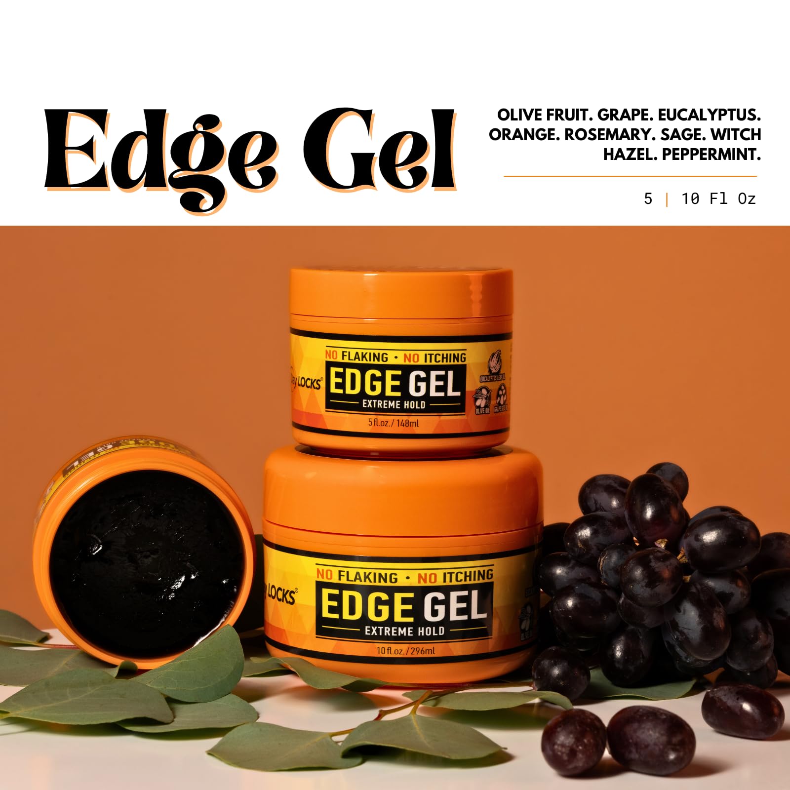 AllDay Locks Edge Gel adds clear shine to smooth frizz and define edges.