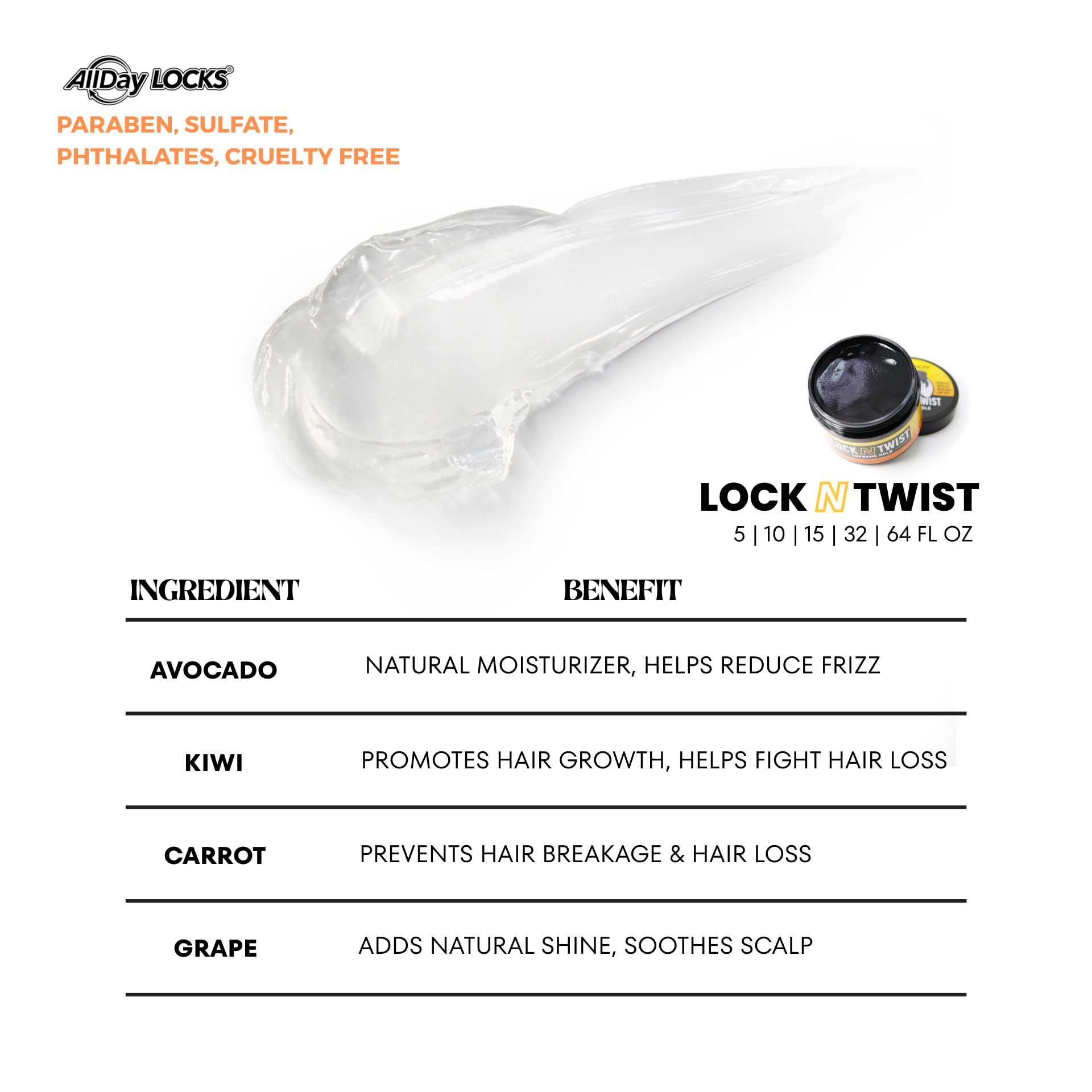 AllDay Locks Lock N Twist frizz-control texture on braids