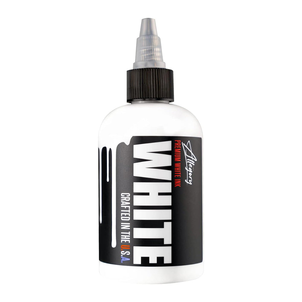 Allegory White Ink bottle front shows premium pigment for shading and highlighting.
