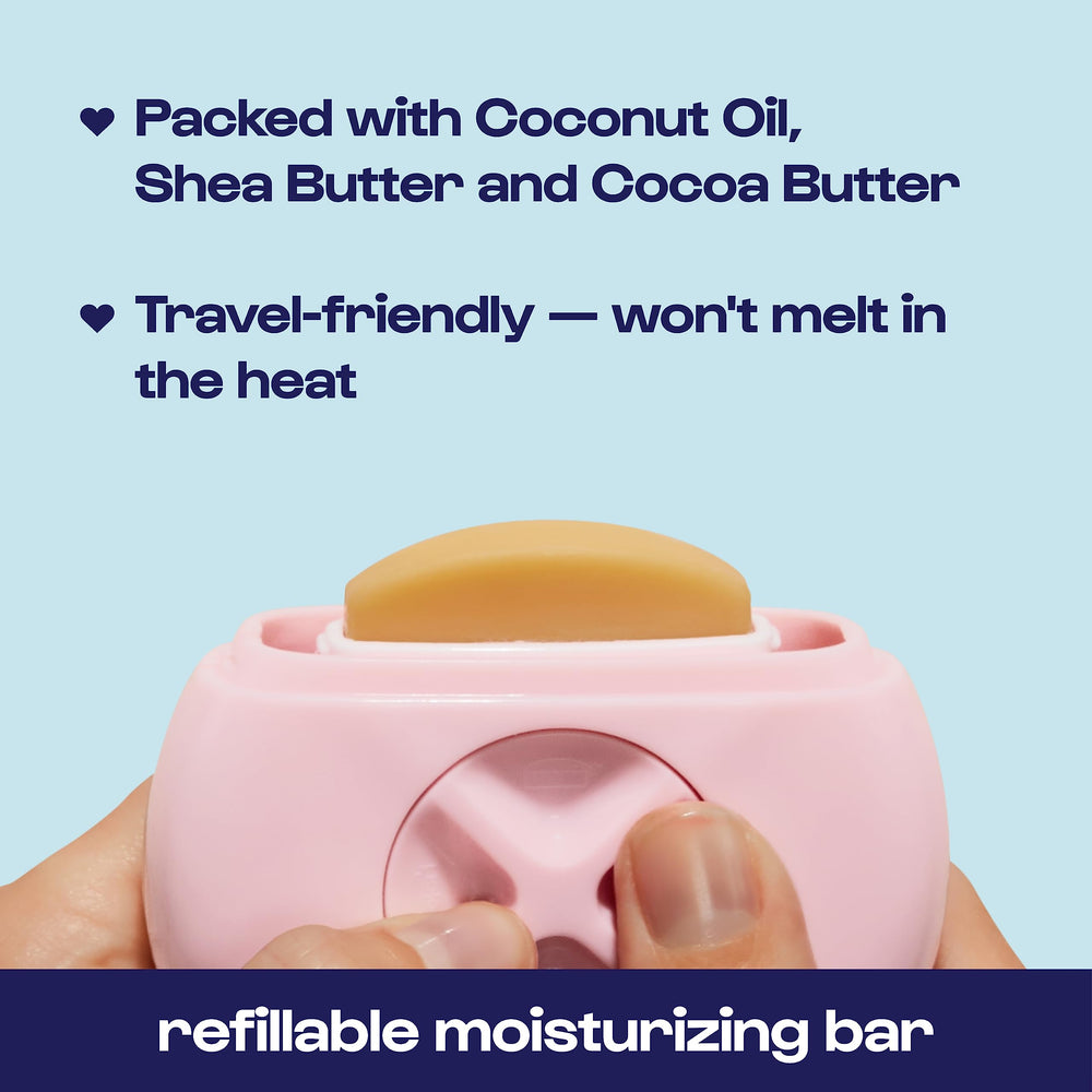ALLEYOOP dusty pink refillable spray bottle for misted hydration during shaving.