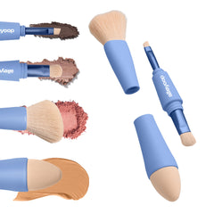 ALLEYOOP Multi-Tasker 4-in-1 brush set for travel with on-the-go flawless complexion.
