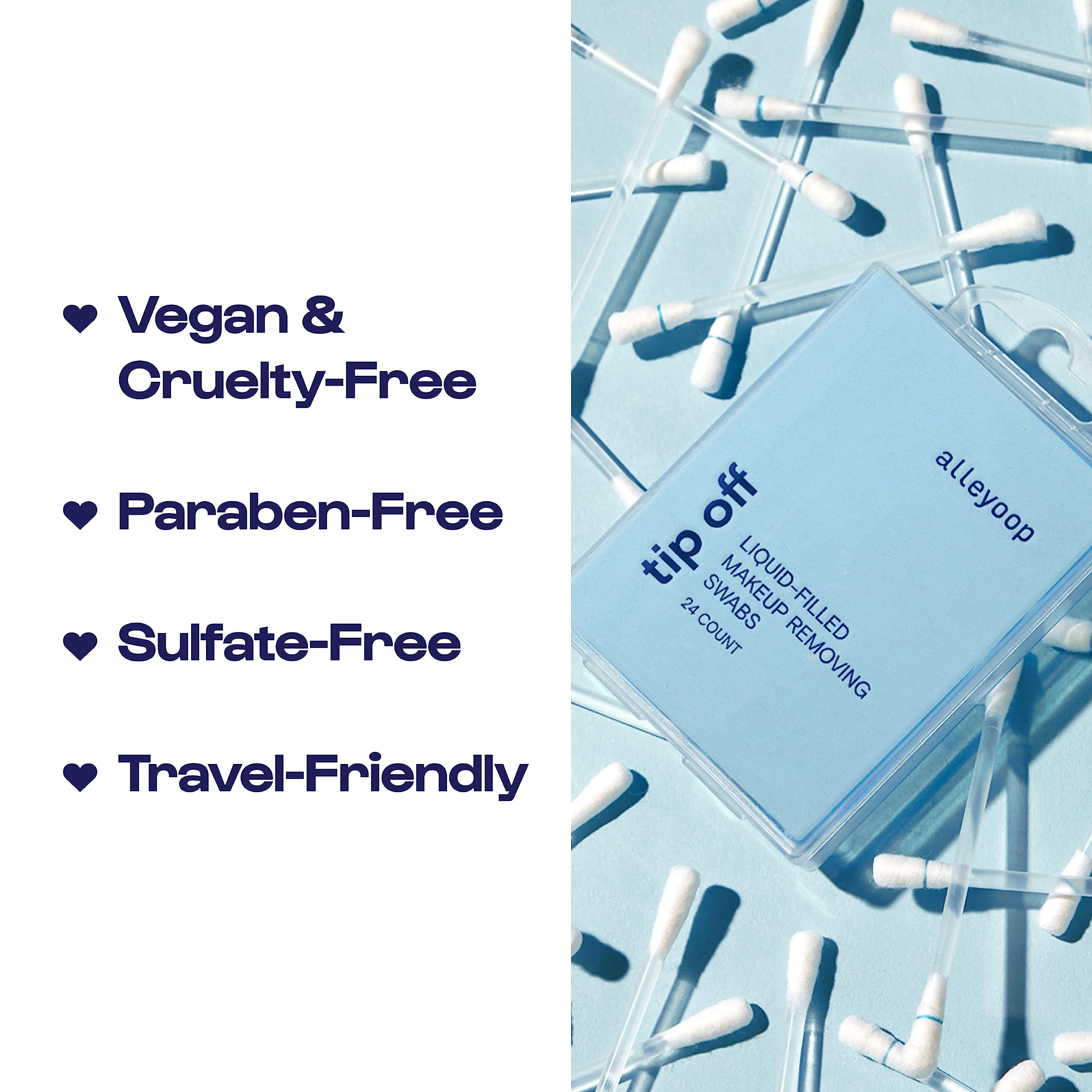 ALLEYOOP travel-pack TSA-friendly disposable swabs for on-the-go routines