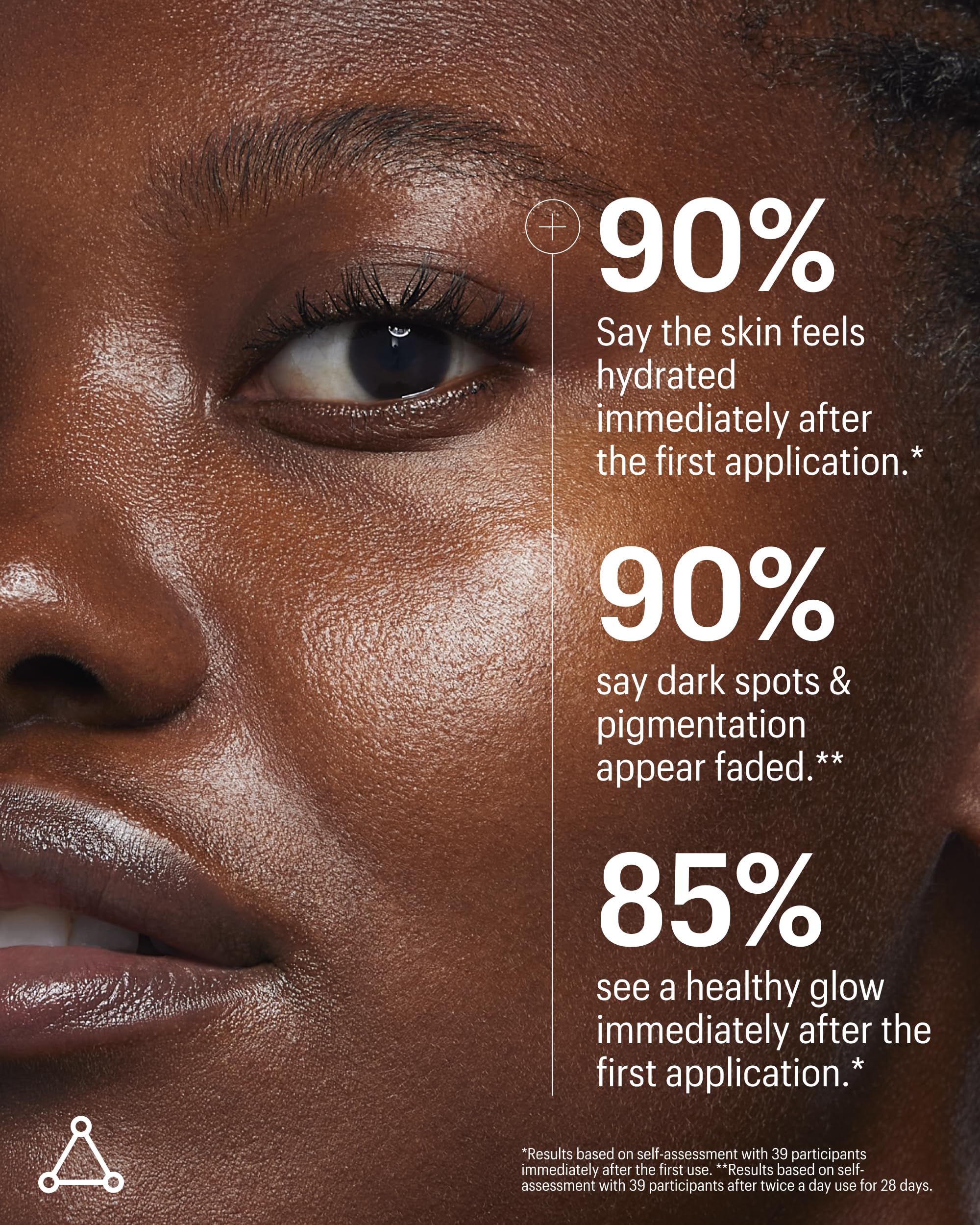 Allies of Skin damp skin application close-up shows smooth absorption.