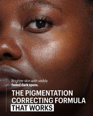 Closeup of Allies of Skin Mandelic Pigmentation Corrector Night Serum ingredients—mandelic acid and niacinamide.