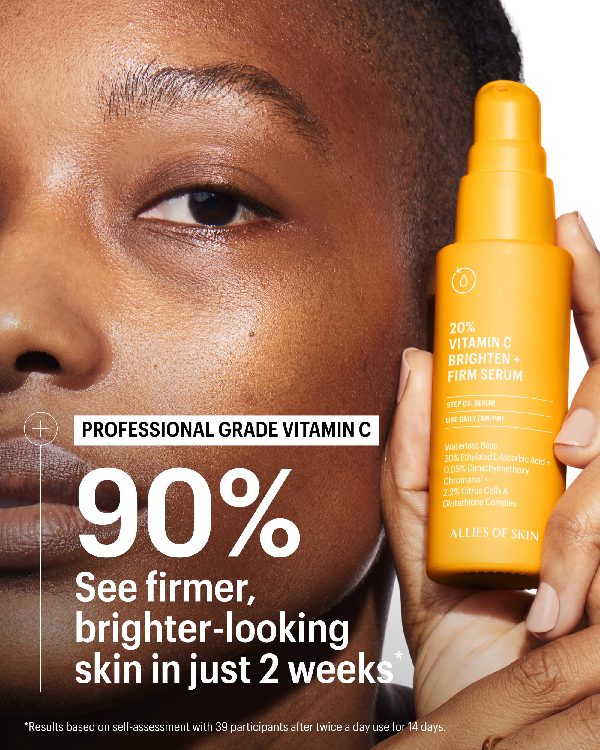 Allies of Skin orange extract complex illustration supports an even tone.
