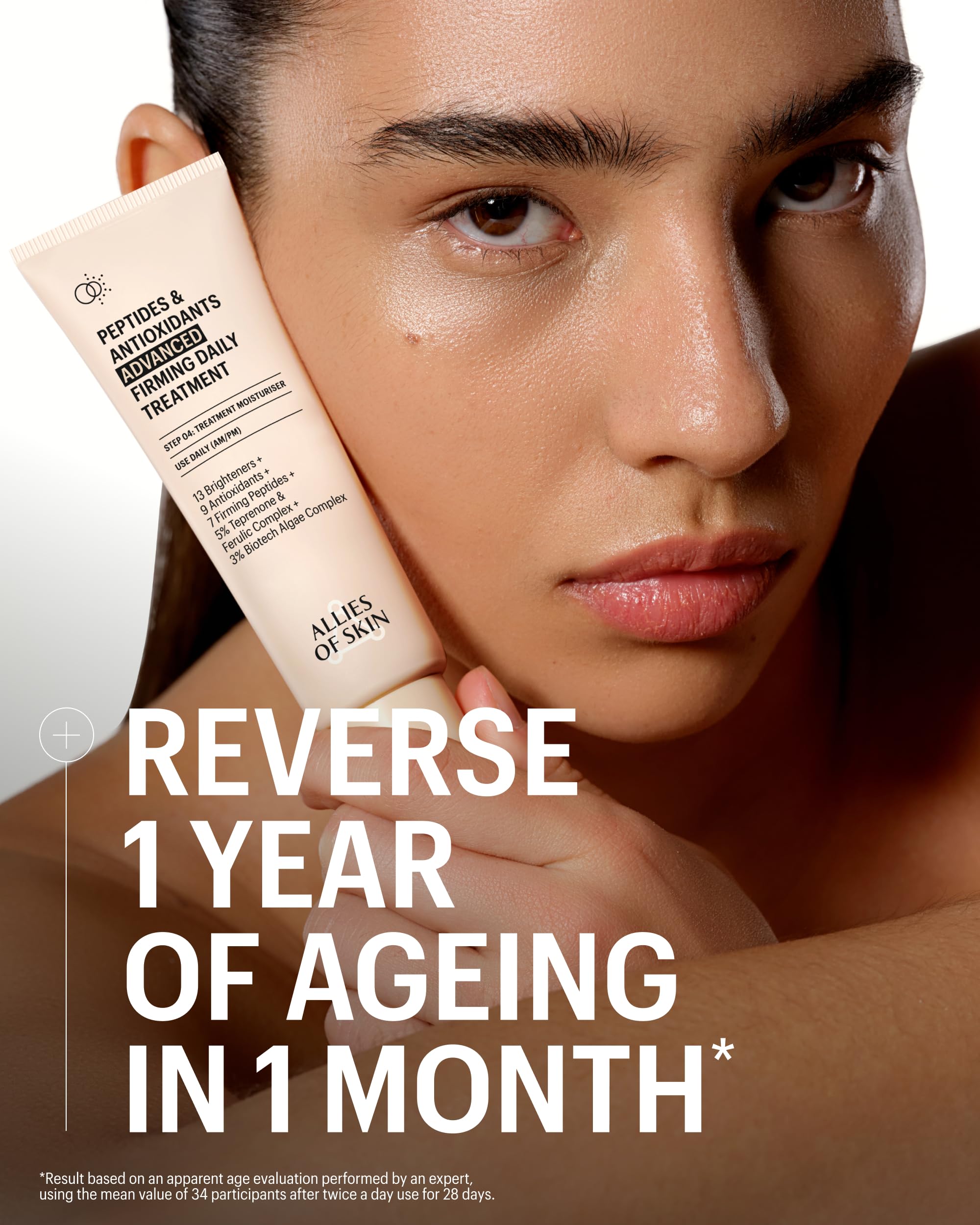 Allies of Skin product texture reveals silky hydration ideal for sensitive, fatigued skin.