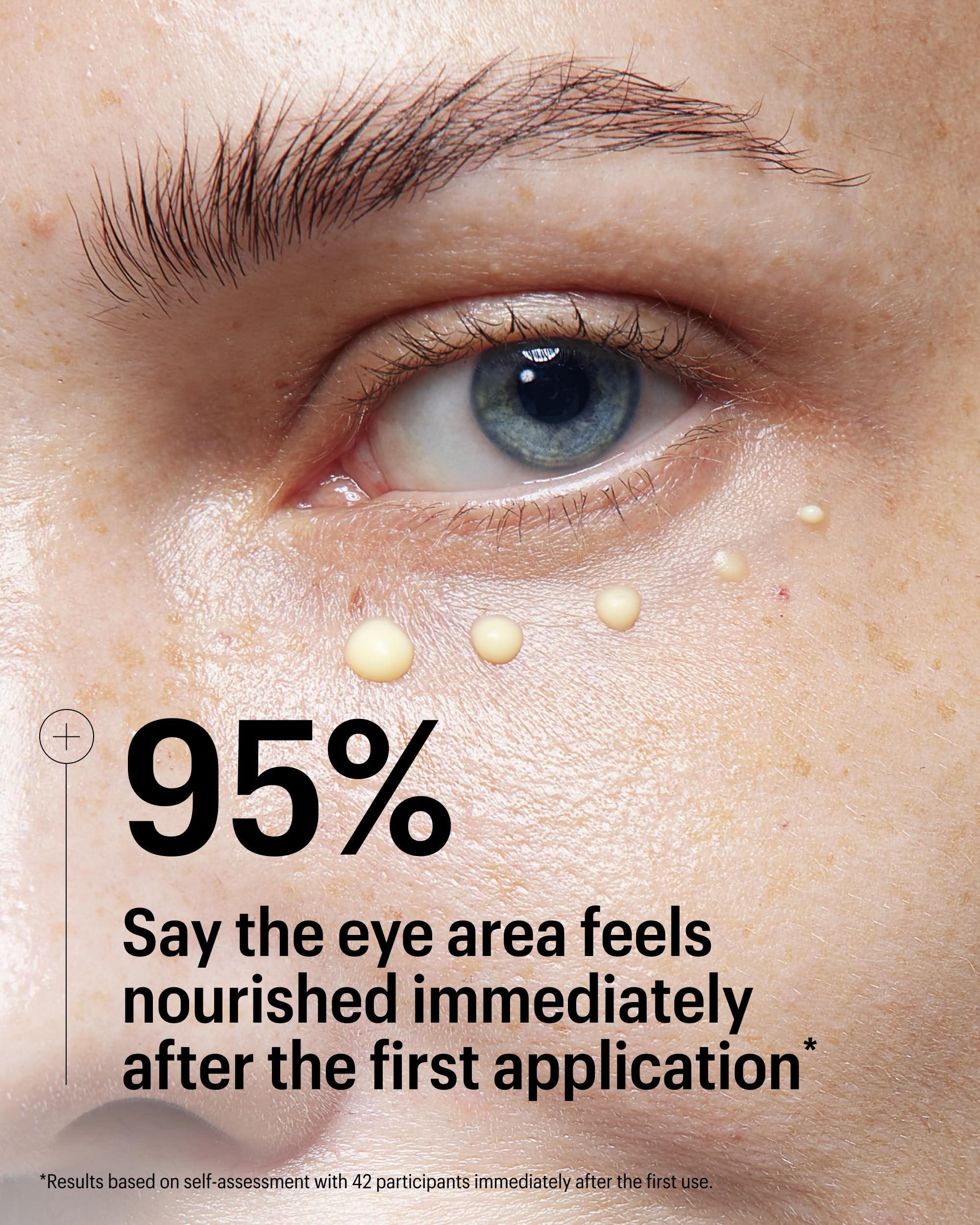 Allies of Skin Peptides Firming Eye Cream texture application showing lightweight hydration