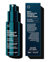 Allies of Skin serum bottle highlights 9% peptides for firmer skin