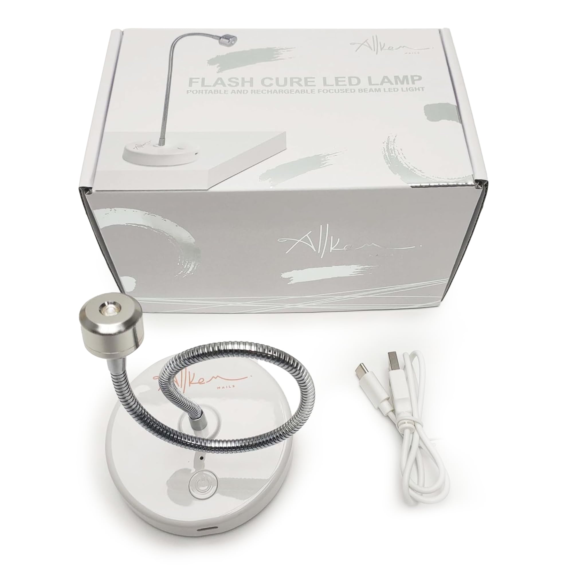 ALLKEM flash-cure 3W nail lamp provides a rapid 10-15 second quick cure.