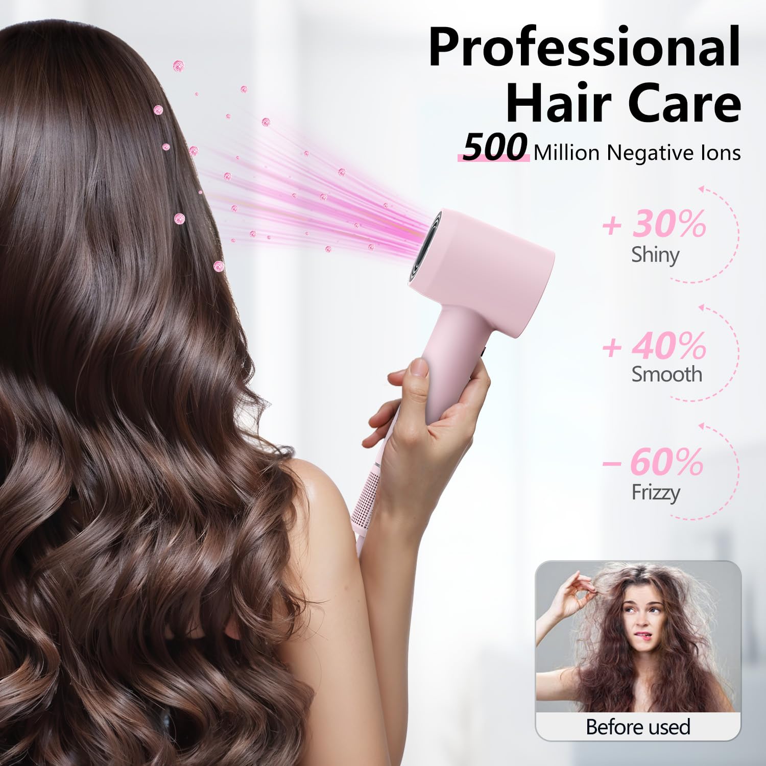 Alloom nozzle attachment helps precise drying and styling control.