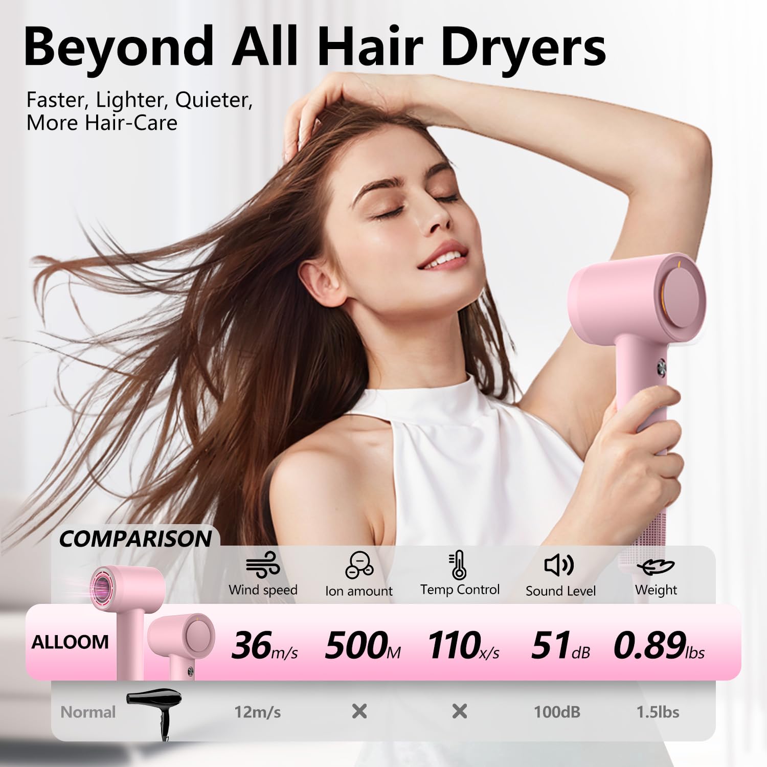 Alloom thermo-control technology delivers steady heat for safe styling.